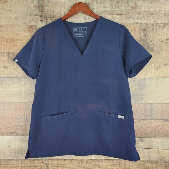 Figs Tops - Figs Casma Three Pocket Scrub Women's Medium Blue Technical‎ Collection Uniform